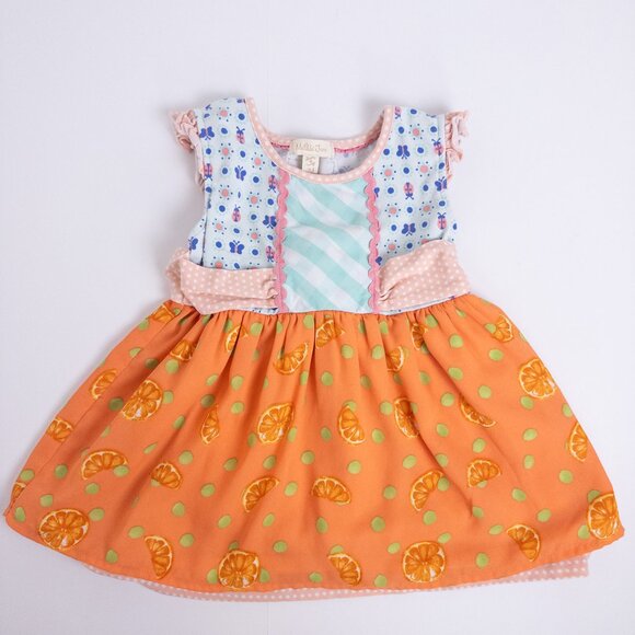 Matilda Jane Shasta Tunic Dress Happy and Free Collection Citrus Print Girls 4 - Picture 1 of 7